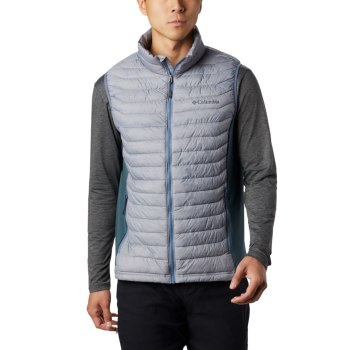 Columbia Gilet Heren, Powder Pass Big Grijs Blauw, 51XJPYRLQ